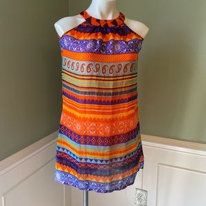 Colorful Mini  Dress by Global Desi